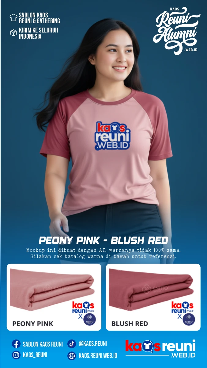 Peony Pink – Blush Red | Warna Kain Kaos Reuni Gathering