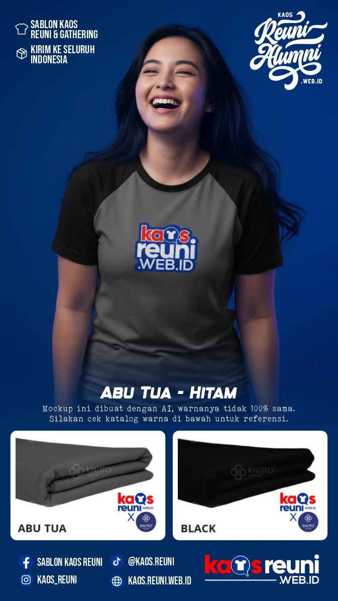 Abu Tua – Hitam | Warna Kain Kaos Reuni Gathering
