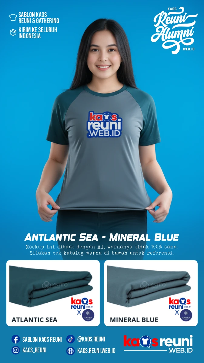 Antlantic Sea Mineral Blue Warna Kain Kaos Reuni Gathering (4)