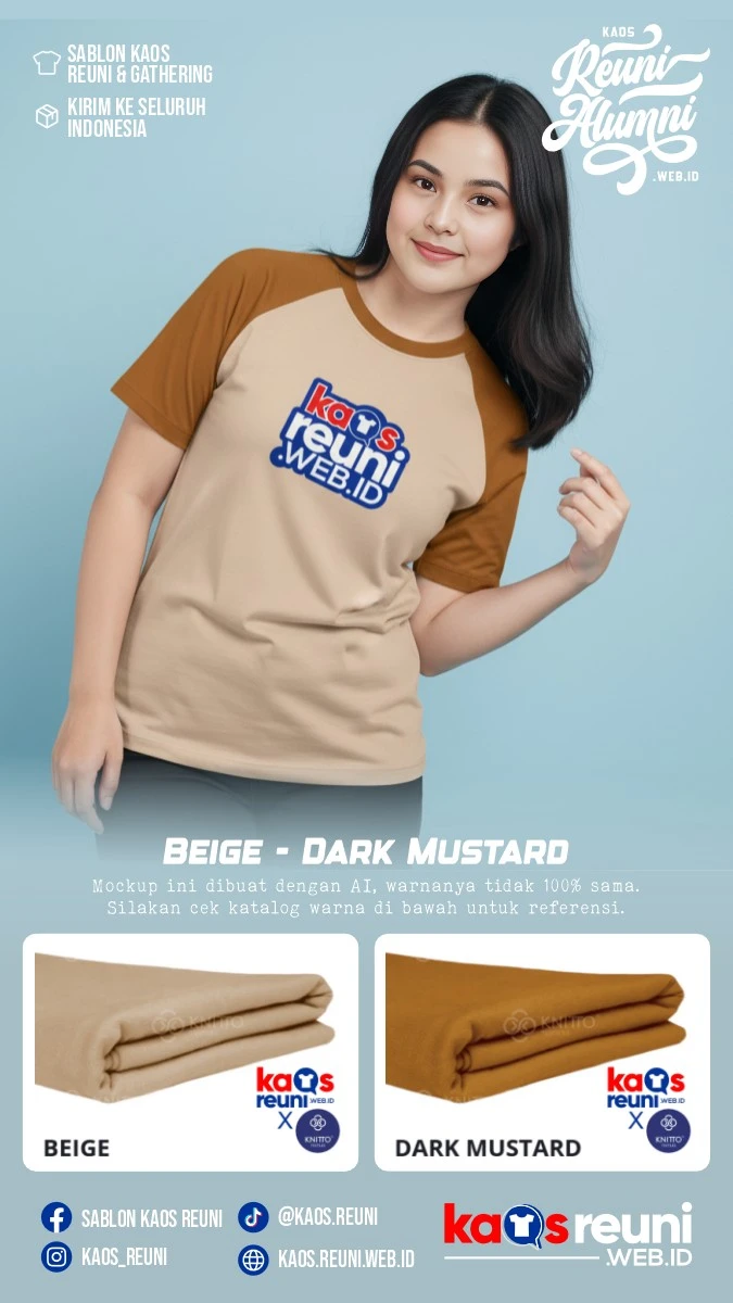 Beige – Dark Mustard | Warna Kain Kaos Reuni Gathering