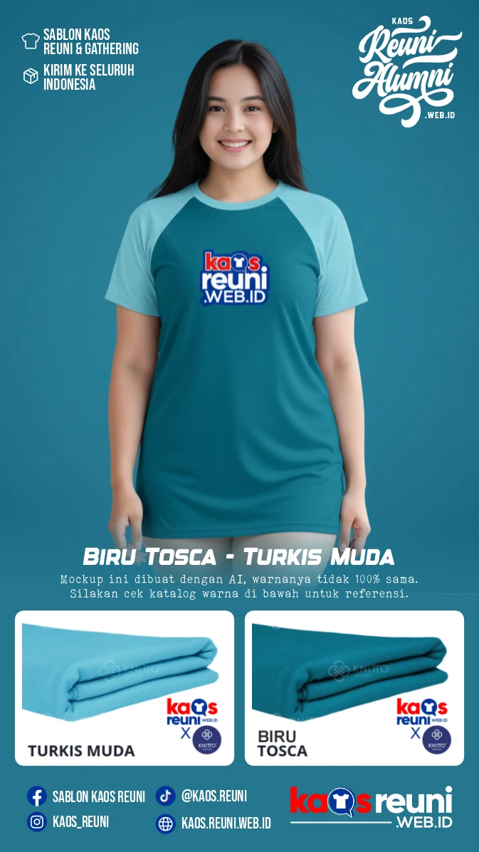 Biru Tosca – Turkis Muda | Warna Kain Kaos Reuni Gathering