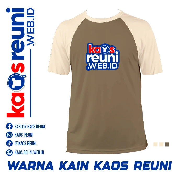 Dark Olive   Cream   Warna Kain Kaos Reuni Gathering (1)