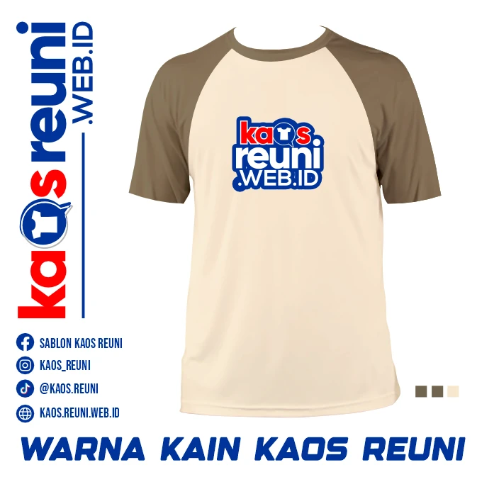 Dark Olive   Cream   Warna Kain Kaos Reuni Gathering (5)