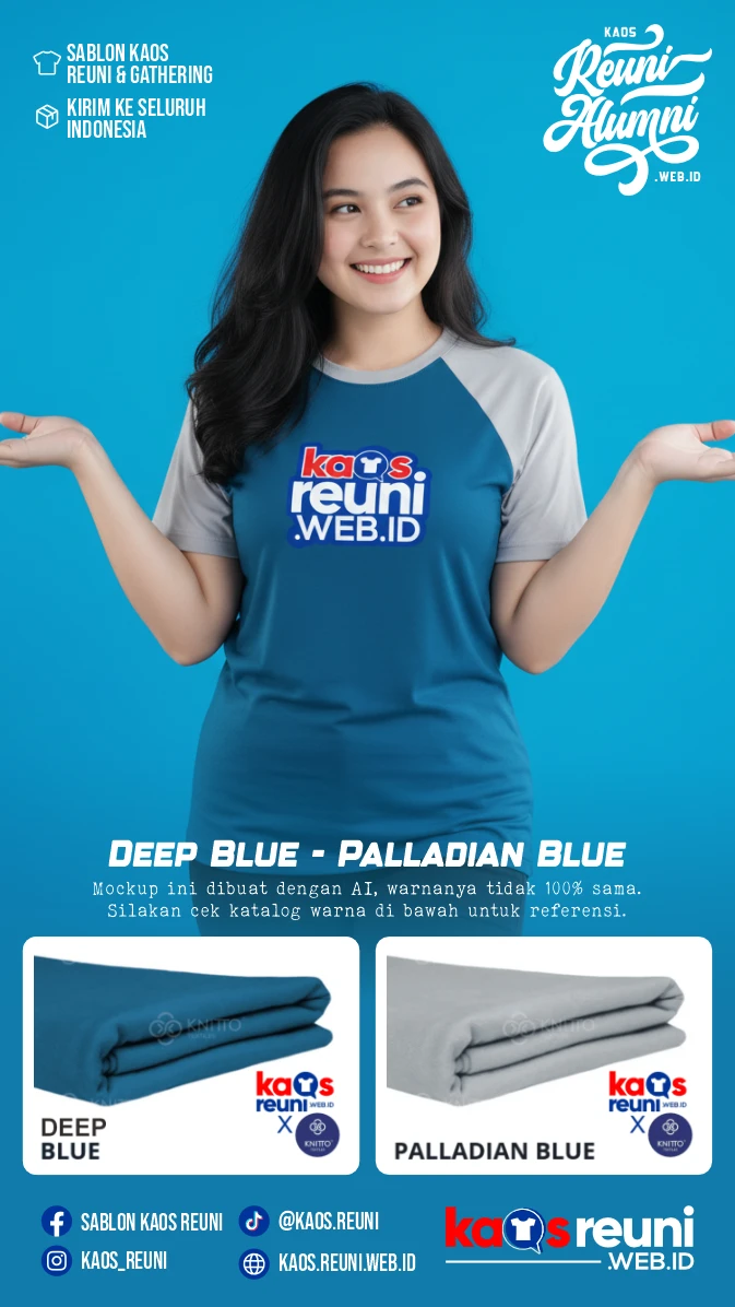 Deep Blue Palladian Blue Warna Kain Kaos Reuni Gathering (4)