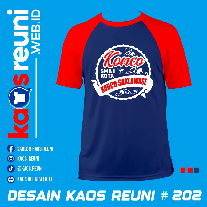 Desain Kaos Reuni Konco Saklawase (1)