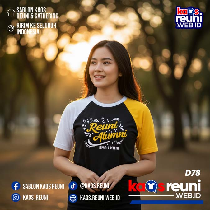 Desain Kaos Reuni Putih Kuning Hitam (10)