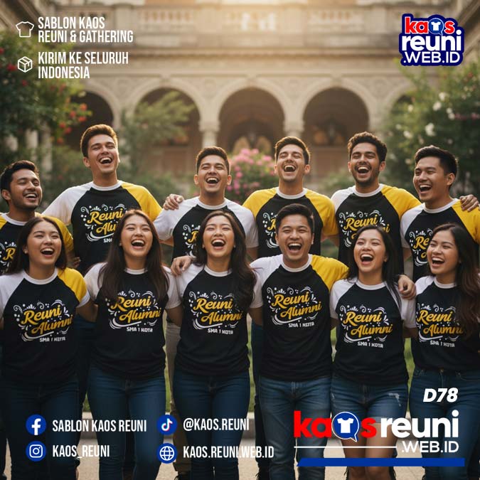 Desain Kaos Reuni Putih Kuning Hitam (13)
