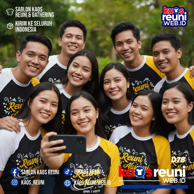 Desain Kaos Reuni Putih Kuning Hitam (14)