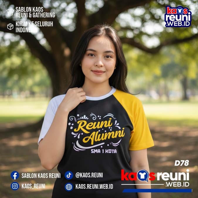 Desain Kaos Reuni Putih Kuning Hitam (24)