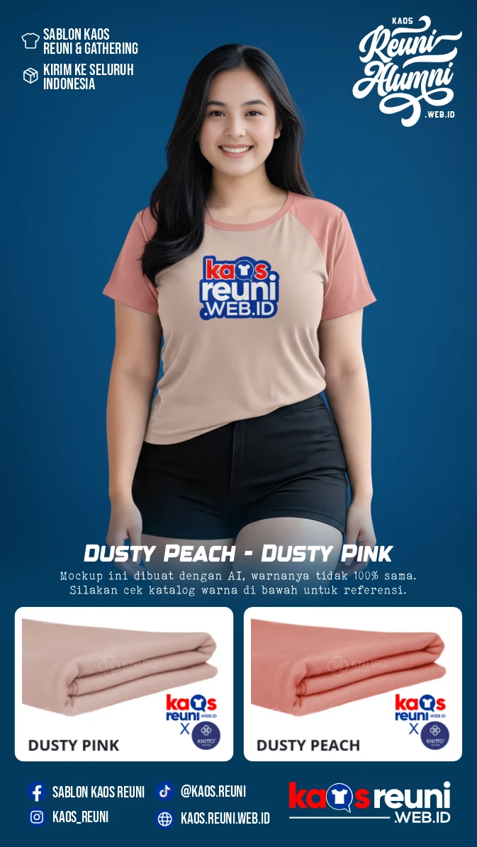 Dusty Peach – Dusty Pink | Warna Kain Kaos Reuni Gathering