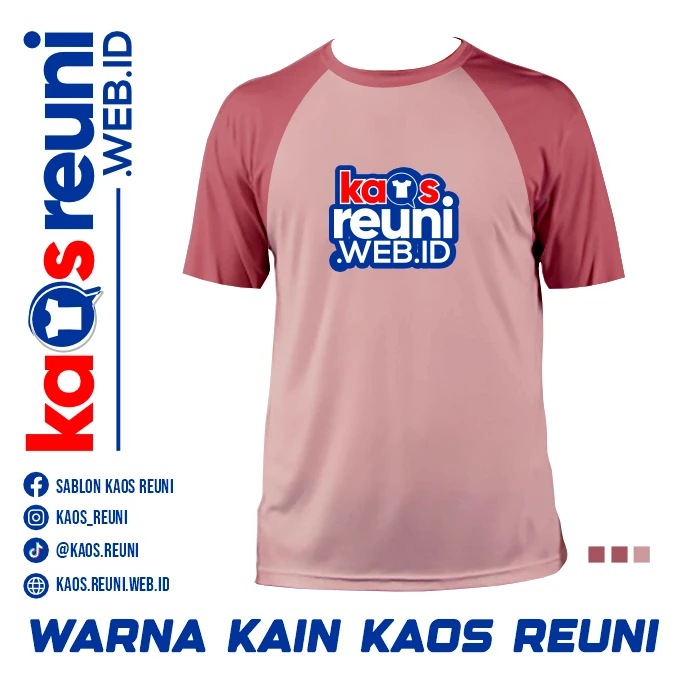 Kaos Reuni Warna PEONY PINK   BLUSH RED (5)