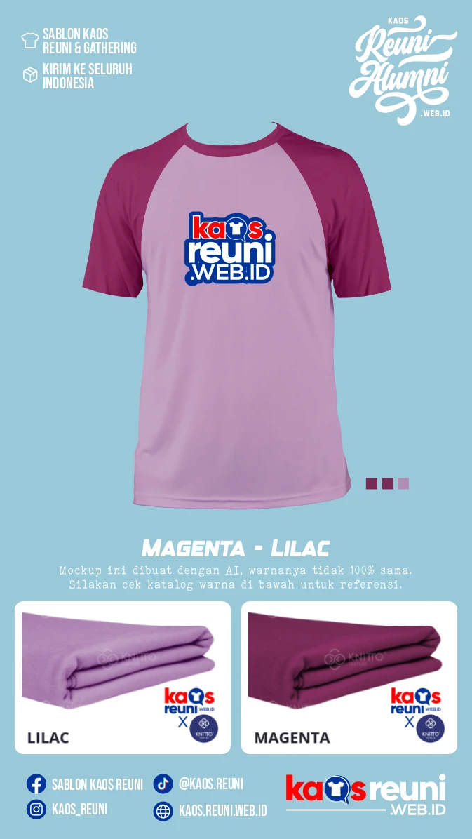 Magenta Lilac Warna Kain Kaos Reuni Gathering (3)