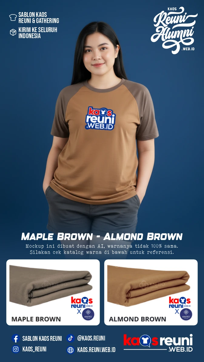 Maple Brown – Almond Brown | Warna Kain Kaos Reuni Gathering