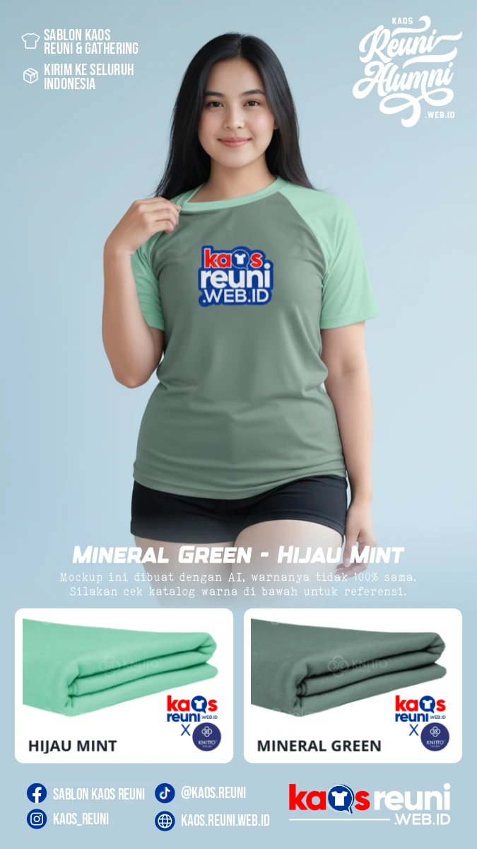Mineral Green Hijau Mint Warna Kain Kaos Reuni Gathering (4)