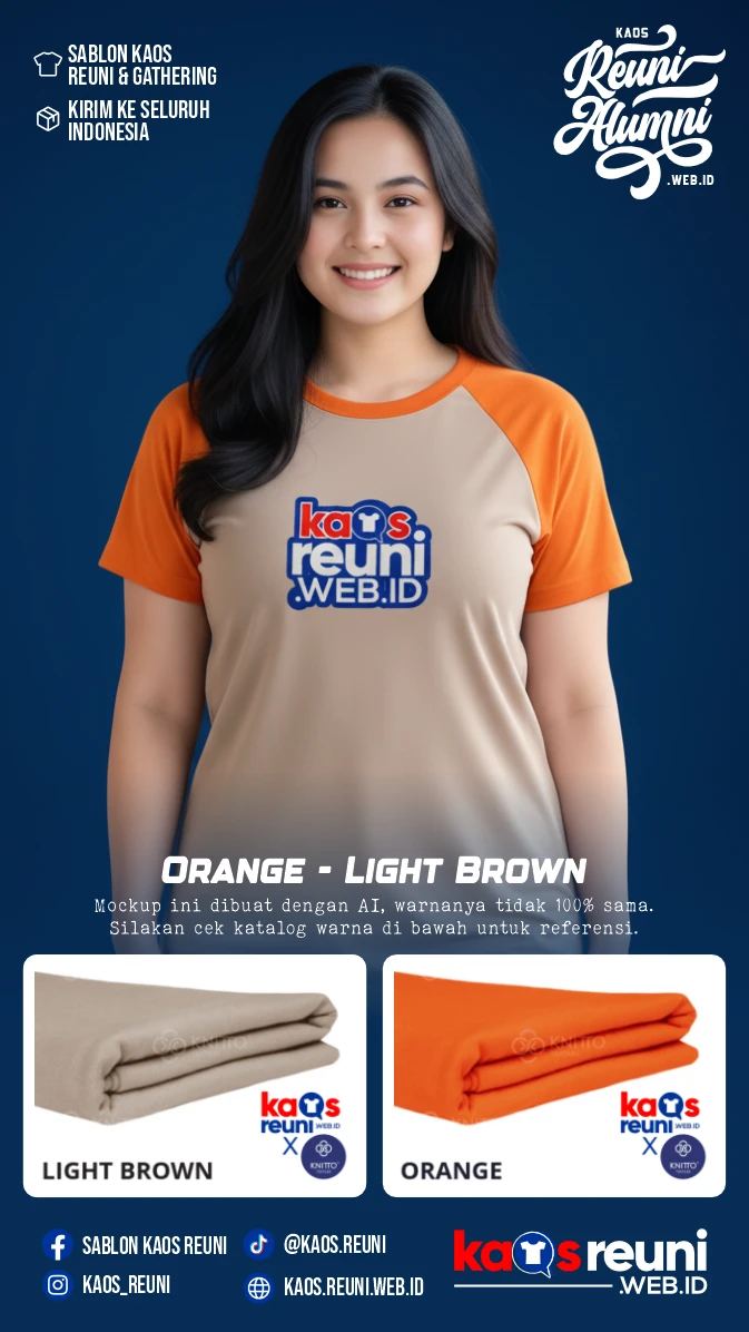 Orange – Light Brown | Warna Kain Kaos Reuni Gathering