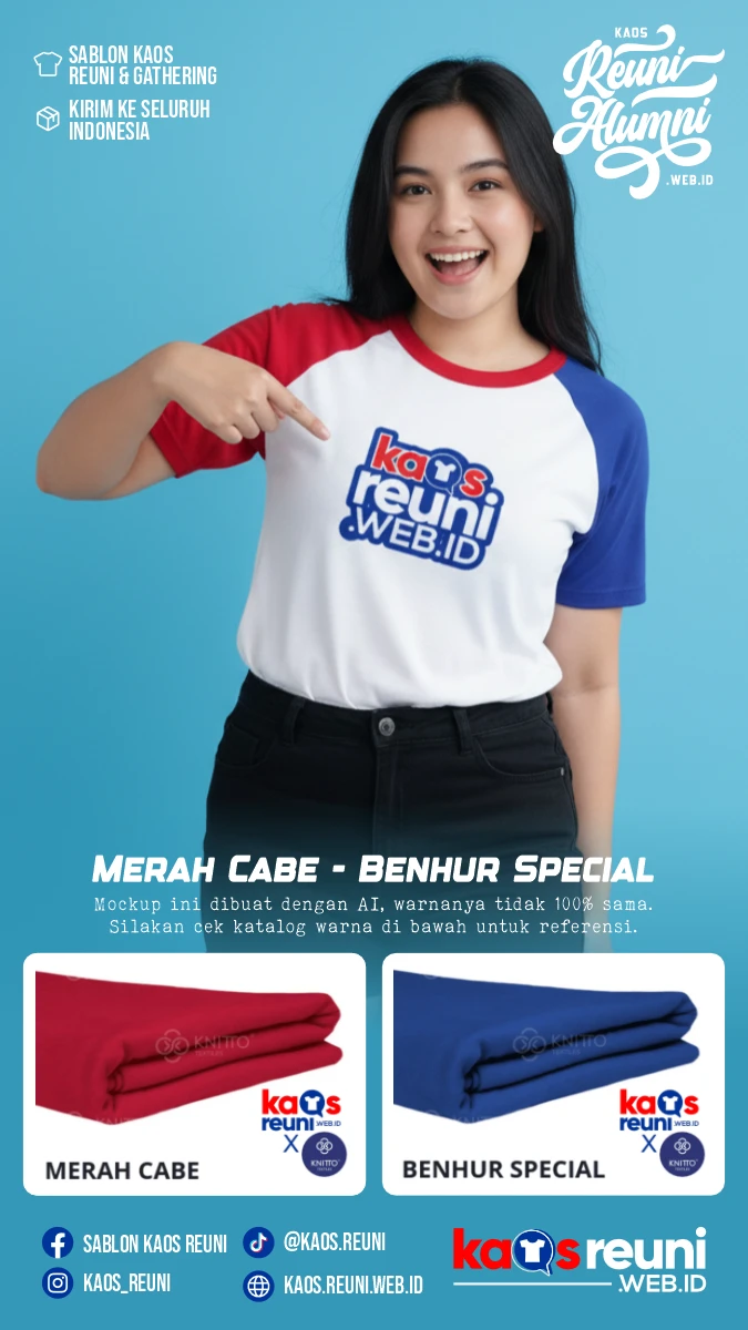 Putih Merah Cabe Benhur Special Kaos Raglan Reuni Gathering (4)
