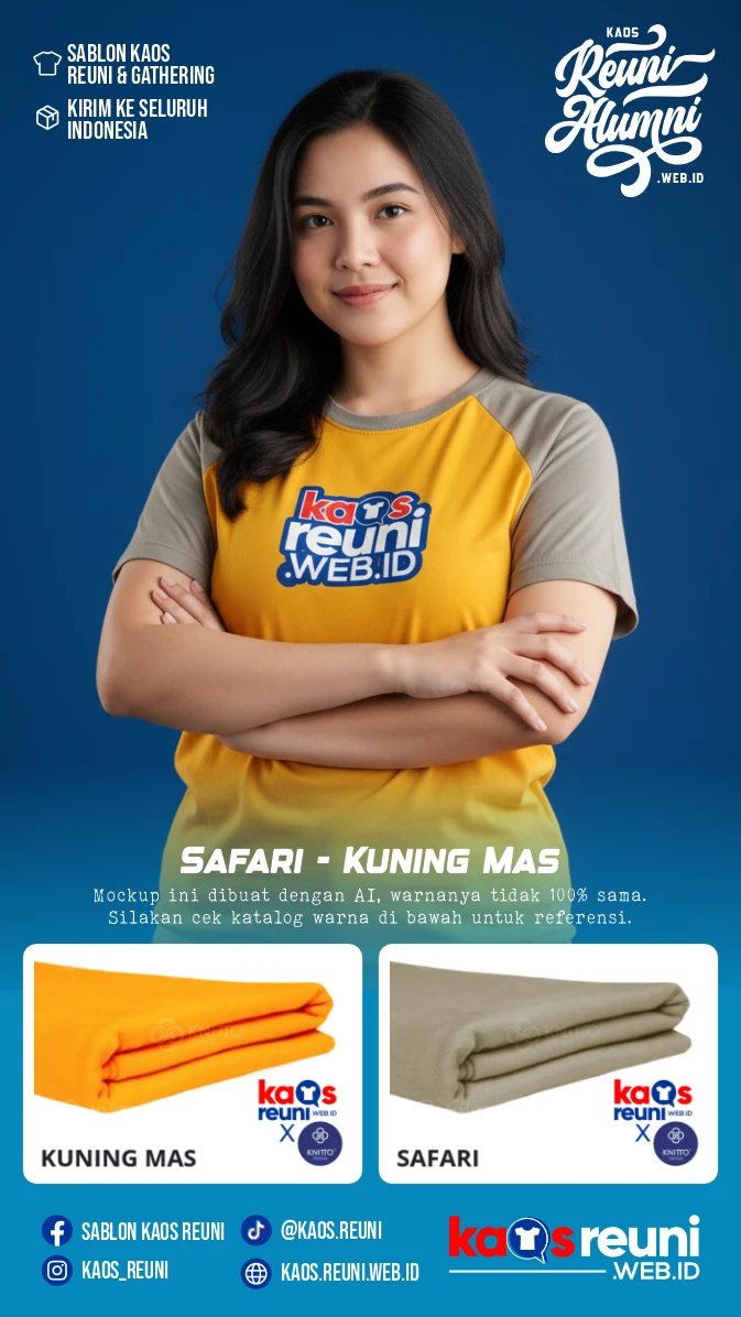 Safari Kuning Mas Warna Kain Kaos Reuni Gathering (4)