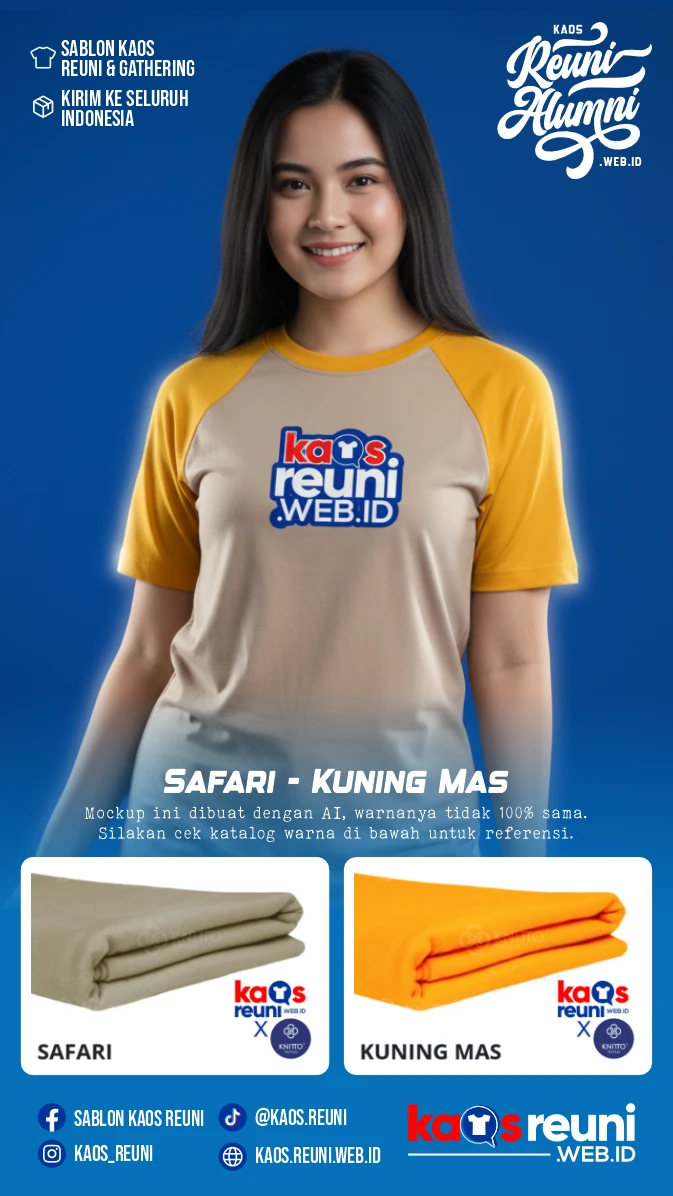 Safari – Kuning Mas | Warna Kain Kaos Reuni Gathering
