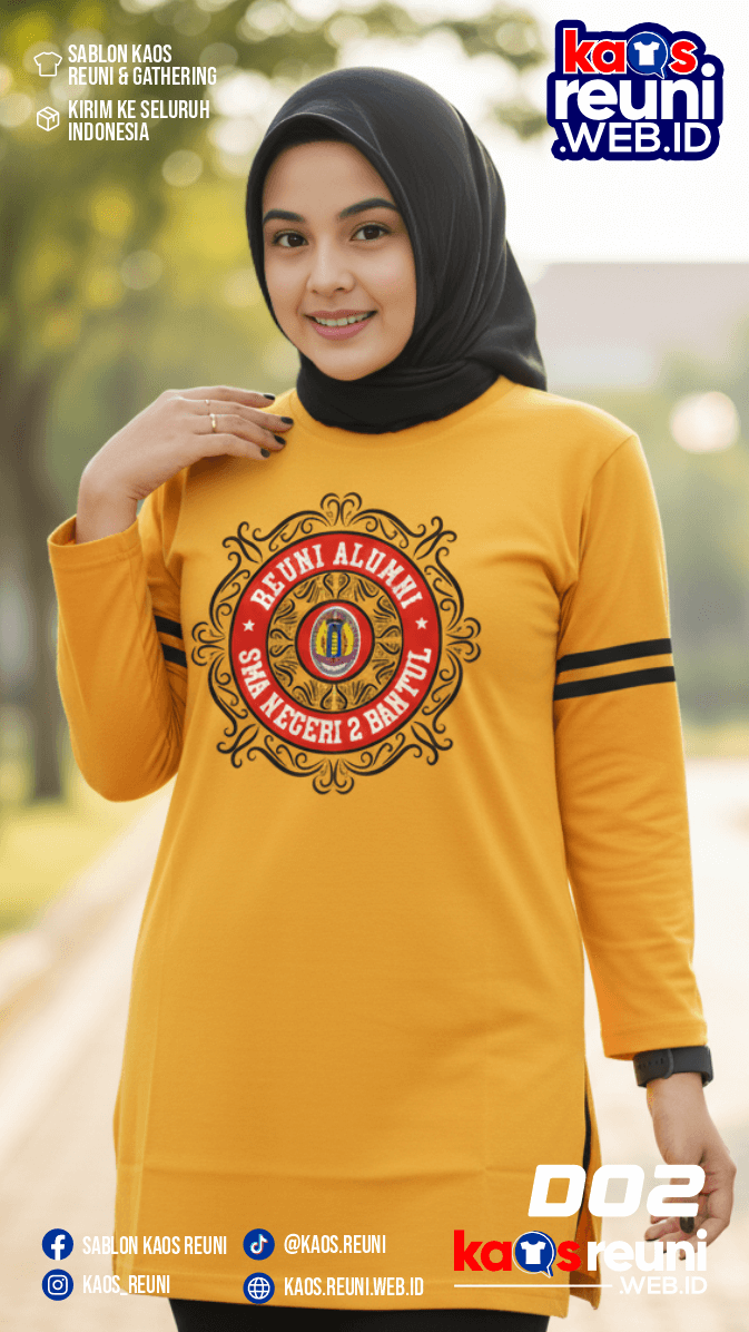 Desain Kaos Reuni – Tunik Kuning Mas