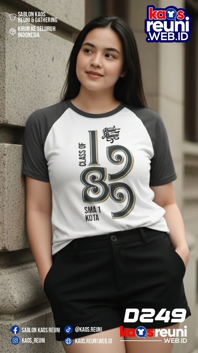 Codesign : 249 | Desain Kaos Reuni 1989 Abu Putih