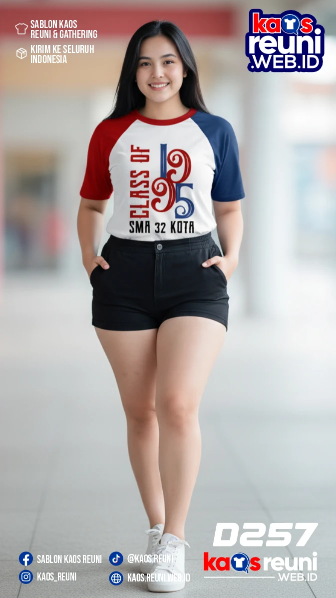 Codesign : 257 | Desain Kaos Reuni 1995 Navy Merah
