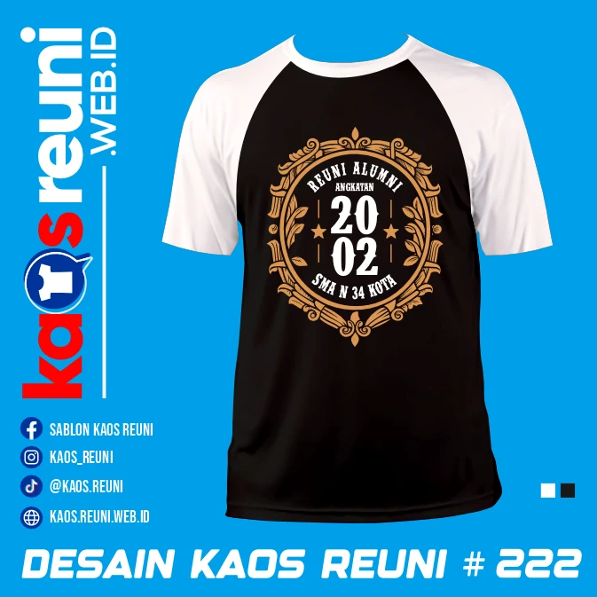 Desain Kaos Reuni 2002 Putih Hitam (1)