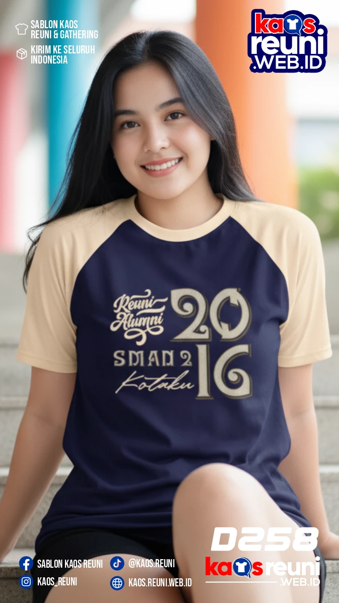 Codesign : 258 | Desain Kaos Reuni 2016 Navy Cream