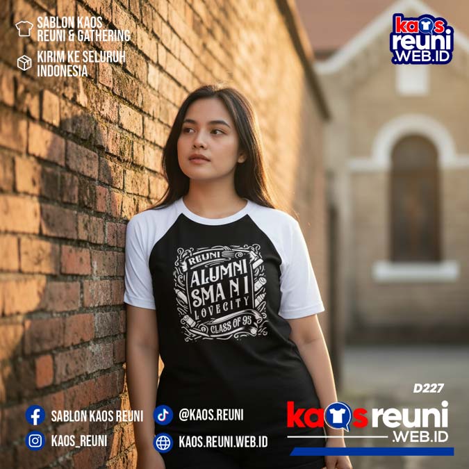 Desain Kaos Reuni 95 Hitam Putih (7)