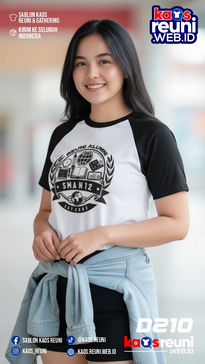 Codesign : 210 | Desain Kaos Reuni SMA 12 Hitam Putih