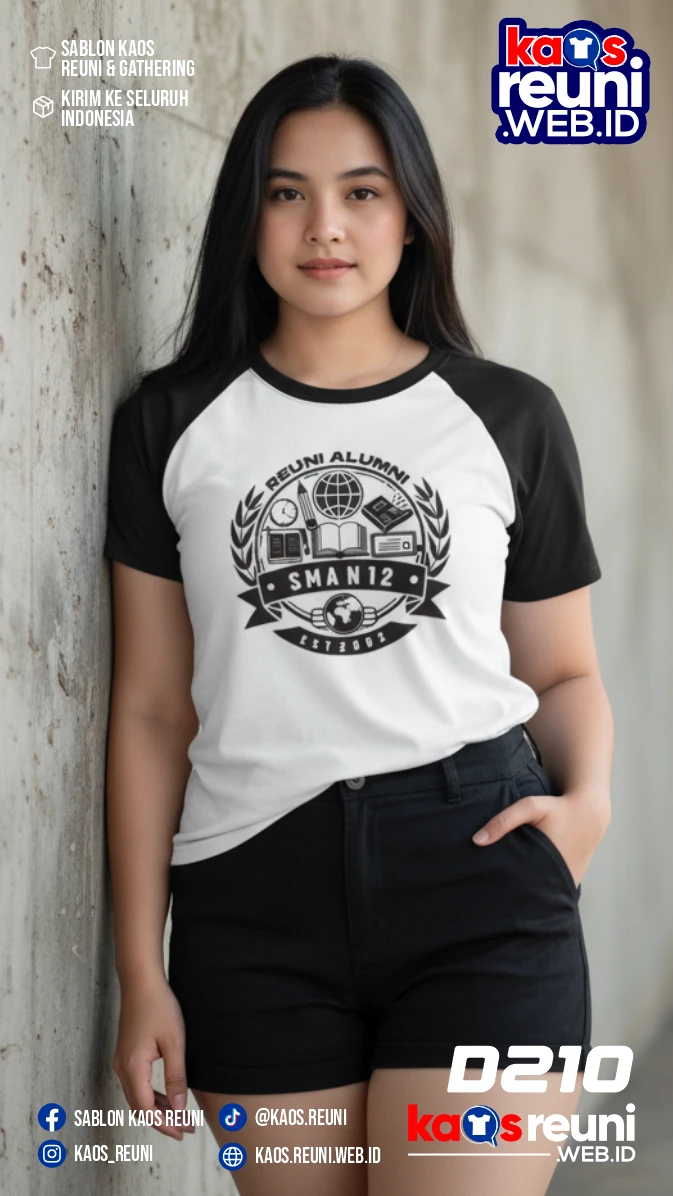 Desain Kaos Reuni SMA 12 Hitam Putih (4)