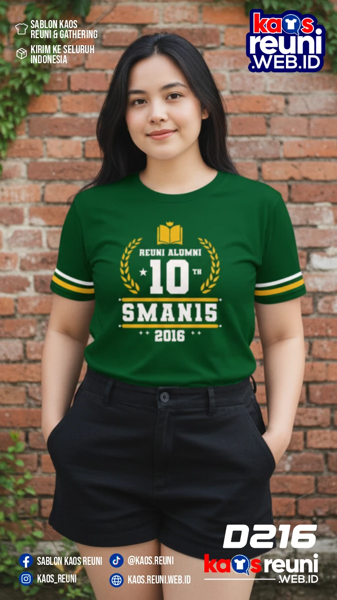 Codesign : 216 | Desain Kaos Reuni SMAN15 Hijau