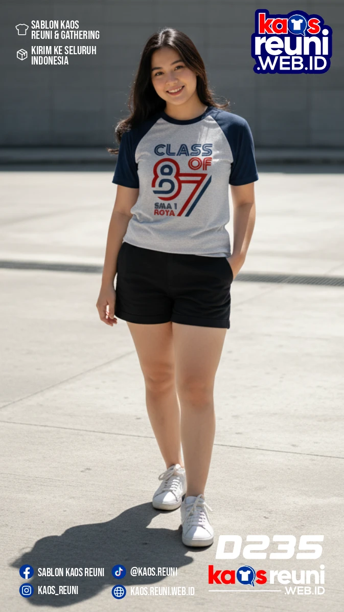 Codesign : 235 | Desain Kaos Reuni87 Raglan Abu Misty Navy